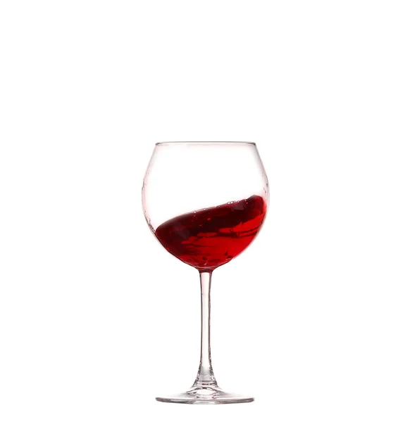 Wine collection - Splashing red wine in a glass. Isolated on white background — Stock Photo, Image