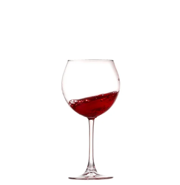 Collection de vins - Verser du vin rouge dans un verre. Isolé sur fond blanc — Photo