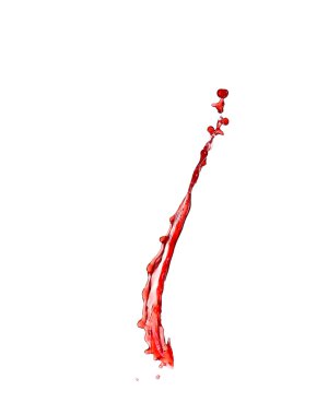 beyaz zemin üzerinde izole kırmızı şarap sıçramalarına