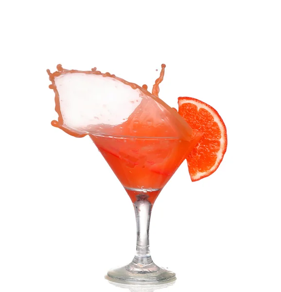 Grapefruit cocktail with splashes illustration — 图库照片