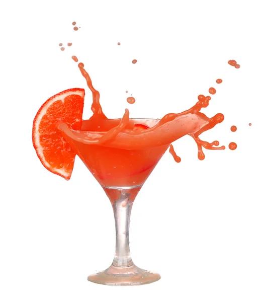 Grapefruit cocktail with splashes illustration — Stock fotografie