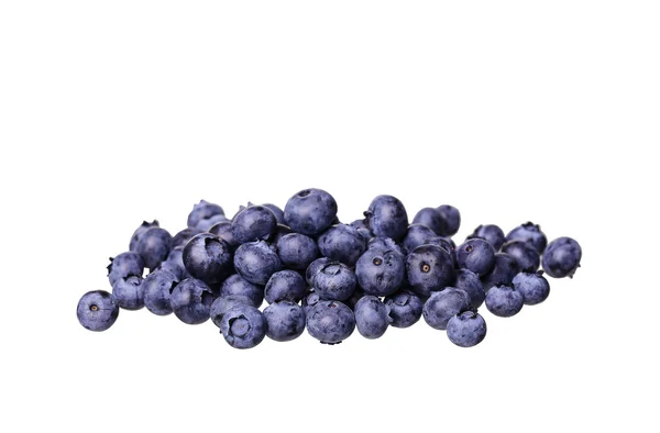 흰 배경에 분리되어 있는 싱싱 한 블루베리 — 스톡 사진
