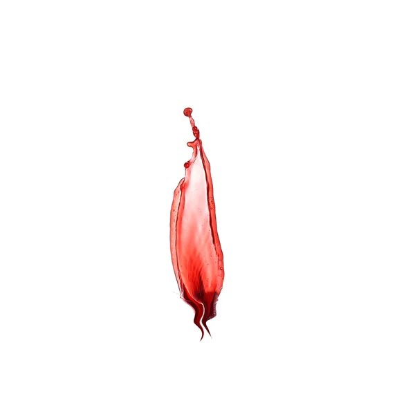 Beyaz zemin üzerinde izole kırmızı şarap sıçramalarına — Stok fotoğraf