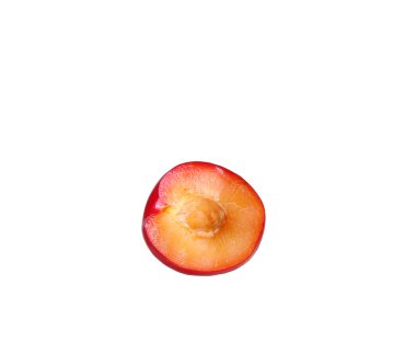 tatlı Erik üzerinde beyaz bir arka plan kesme izole