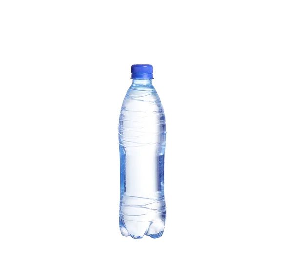 Soda water bottle with blank label. Isolated on white — Stock Photo, Image