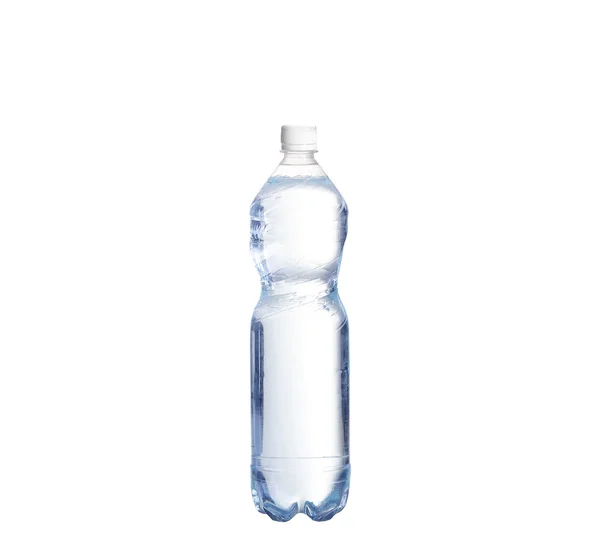 Soda water bottle with blank label. Isolated on white — Stock Photo, Image