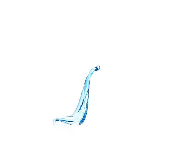 Синій сплеск крупним планом, ізольований на білому тлі — стокове фото
