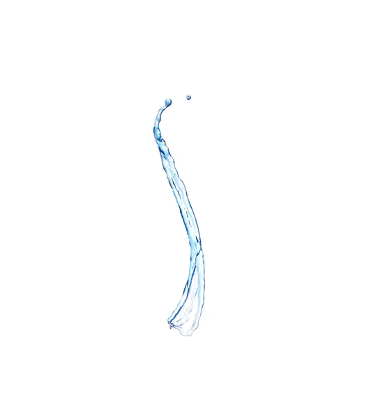 Μπλε splash closeup σουτ, που απομονώνονται σε λευκό φόντο — Φωτογραφία Αρχείου