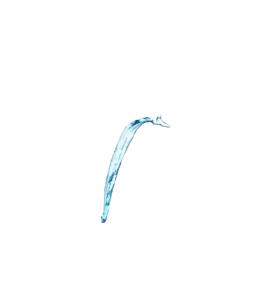 Blu splash primo piano sparare, isolato su sfondo bianco — Foto Stock