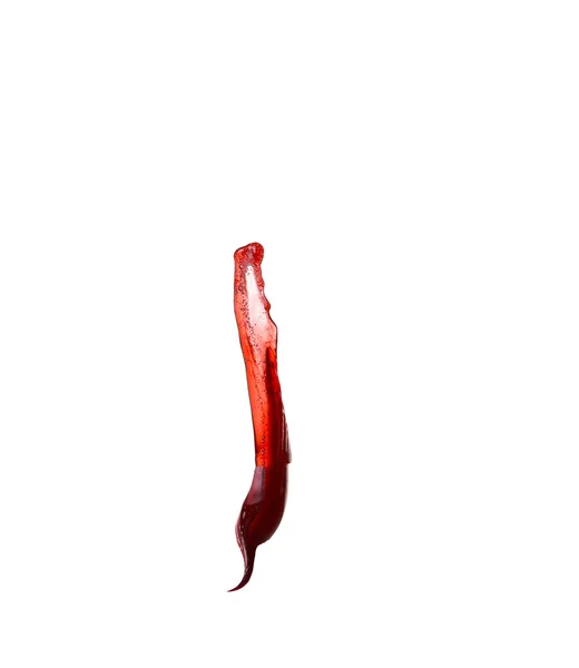 Red wine splashes isolated on white background — Stock Photo, Image