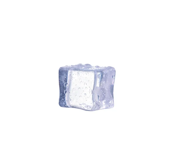 Three ice cubes on white background. — Stock Photo, Image