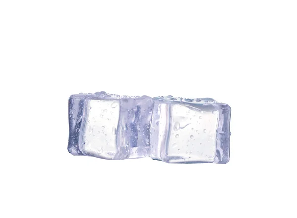 白地に氷の三つの立方体. — ストック写真