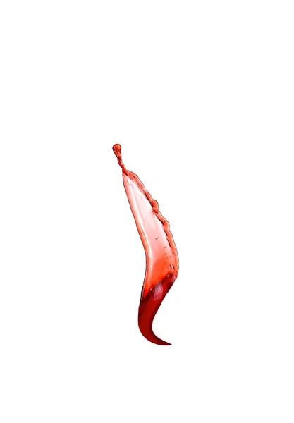 Red wine splashes isolated on white background — Stock Photo, Image