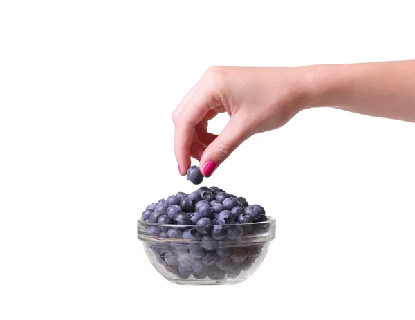 Blueberries in a glass — Stock Photo, Image