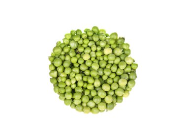 Beyaz arka plan üzerinde izole kar bezelye