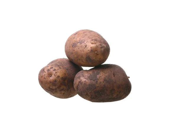 Potato isolerad på vit bakgrund närbild — Stockfoto