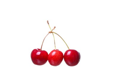 Beyaz arka plan cutou izole kiraz çilek