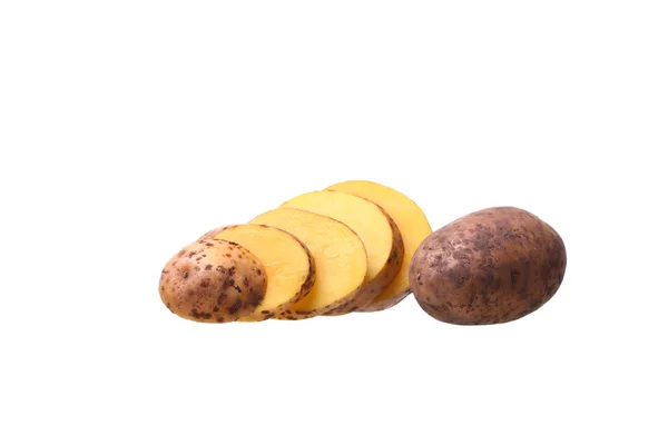 Aardappel geïsoleerd op witte achtergrond — Stockfoto