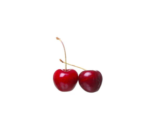 Cherry bessen geïsoleerd op witte achtergrond cutou — Stockfoto