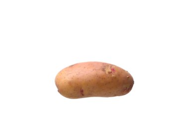 Patates, beyaz arkaplanda izole edilmiş. Yakın plan.