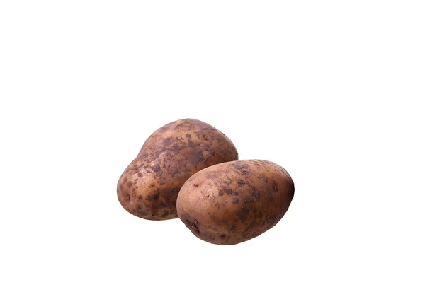 Πατάτα απομονωμένη σε λευκό φόντο από κοντά — Φωτογραφία Αρχείου