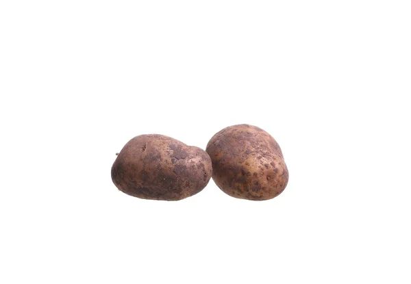 Aardappel geïsoleerd op witte achtergrond close-up — Stockfoto