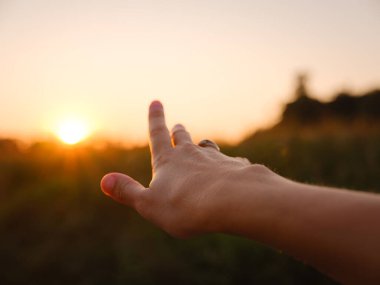 Yumuşak akşam ışığı altın tarlada yıkanırken kadınların elleri yavaşça uzun otların arasında hareket ederek özgürlük, doğa ve sükunet hissini yakalıyor. Sıcak günbatımı renkleri huzurlu, rüya gibi kırsal atmosfer yaratır..