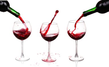 Kırmızı şarap ile gözlük dizi