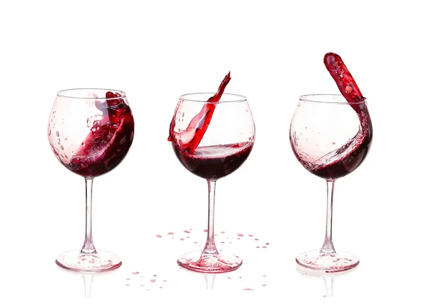Набір келихів з червоним вином — стокове фото
