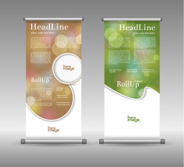 Banner soyut geometrik renkli tasarımı kadar rulo reklam 