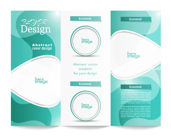 Tri-fold Brochure Template.Corporate sfondo aziendale o baia — Vettoriale Stock