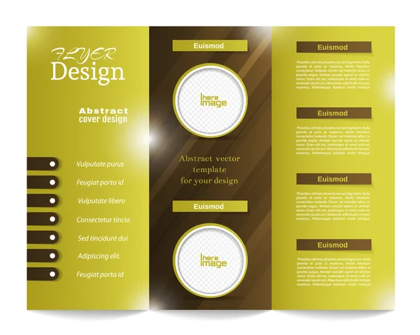 Tri-fold Brochure Template.Corporate sfondo aziendale o baia — Vettoriale Stock