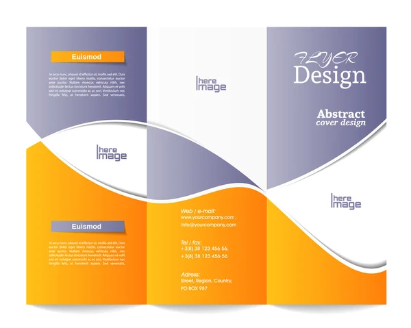 Tri-fold Brochure Template.Corporate sfondo aziendale o baia — Vettoriale Stock