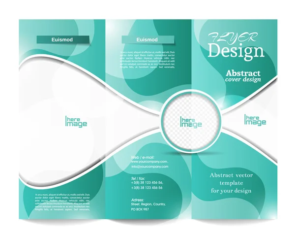 Tríptico Folleto Template.Corporate fondo de negocios o cala — Archivo Imágenes Vectoriales