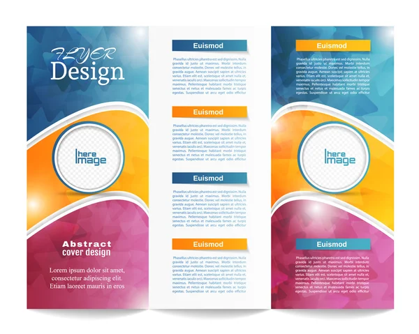 Modelo de Brochura Tri-fold. Contexto empresarial ou enseada —  Vetores de Stock