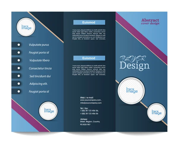 Tríptico Folleto Template.Corporate fondo de negocios o cala — Vector de stock