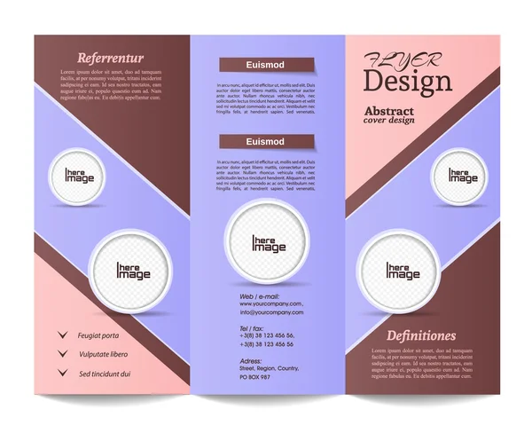 Modelo de Brochura Tri-fold. Contexto empresarial ou enseada — Vetor de Stock