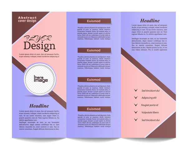 Modelo de Brochura Tri-fold. Contexto empresarial ou enseada —  Vetores de Stock