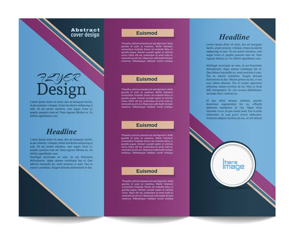 Gevouwen Brochure Template.Corporate zakelijke achtergrond of cove — Stockvector