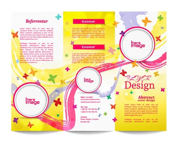 Gevouwen Brochure Template.Corporate zakelijke achtergrond of cove — Stockvector