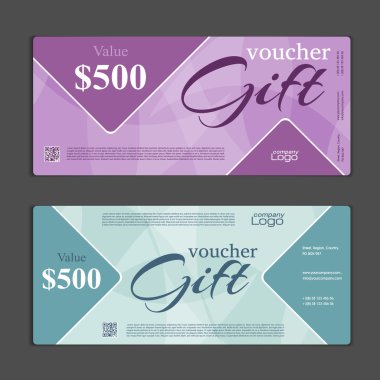 Hediye çeki şablonu. Alışveriş kartları, indirim c kullanmak olabilir