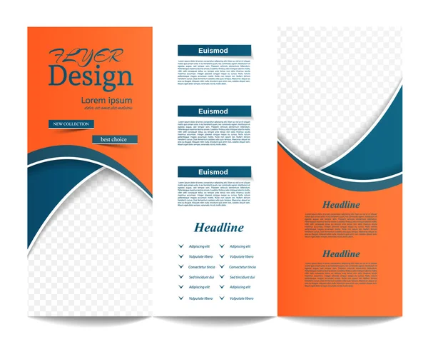 Tri-fold tło biznes broszura Template.Corporate — Wektor stockowy