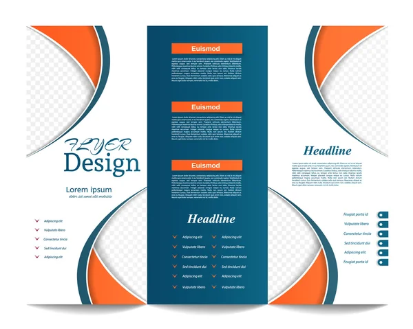 Tri-fold Folleto Template.Corporate fondo de negocios — Vector de stock