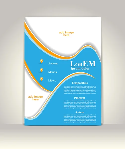 Folleto, folleto o plantilla de portada de revista — Archivo Imágenes Vectoriales