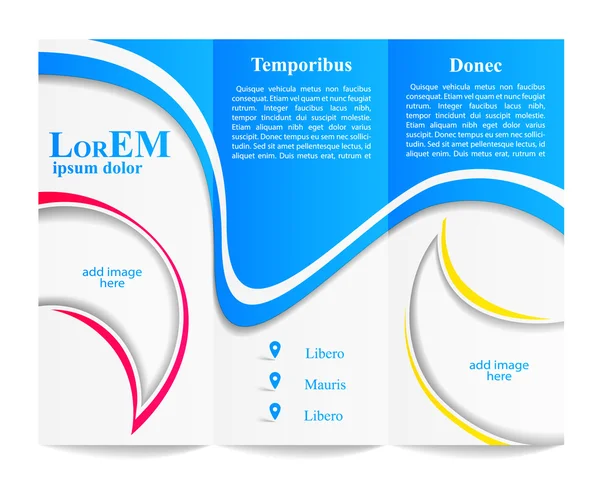 Drievoudige brochure template — Stockvector