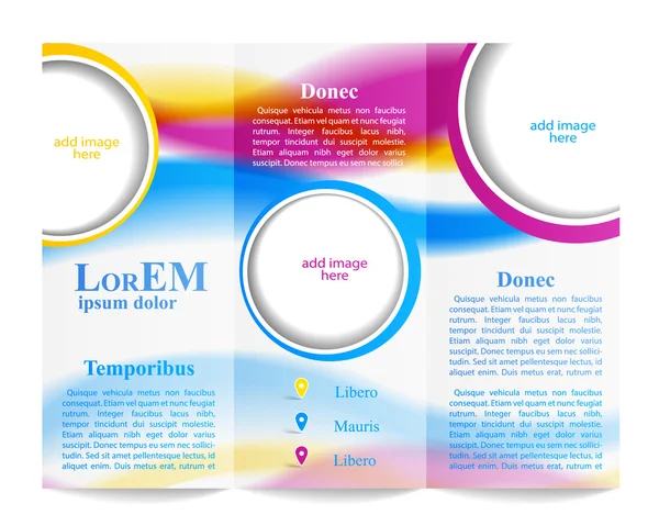 Templat brosur tiga kali lipat - Stok Vektor