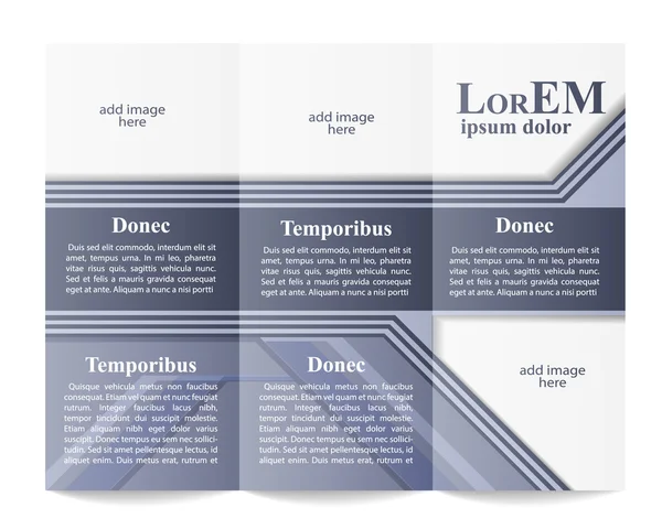 Plantilla de folleto triple — Archivo Imágenes Vectoriales