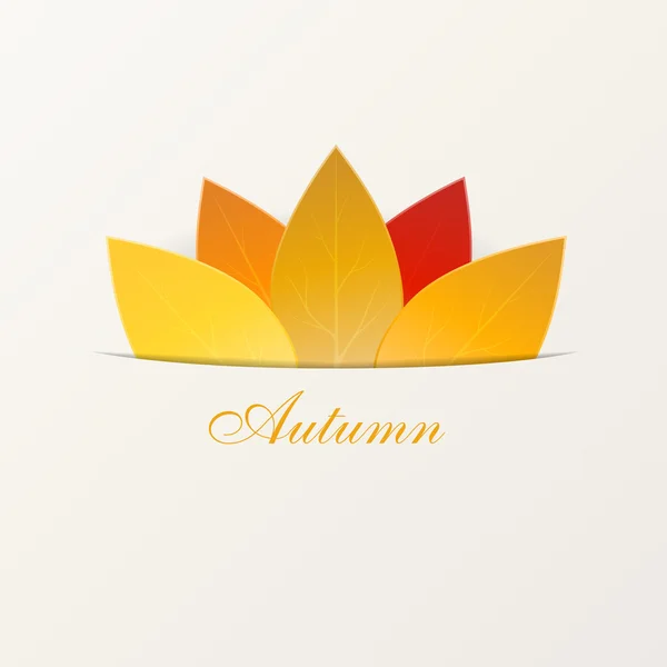 Autumn leaves abstract vector background — Stock Vector