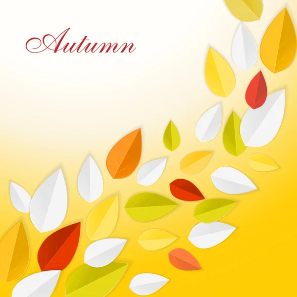 Autumn leaves abstract vector background — Stock Vector