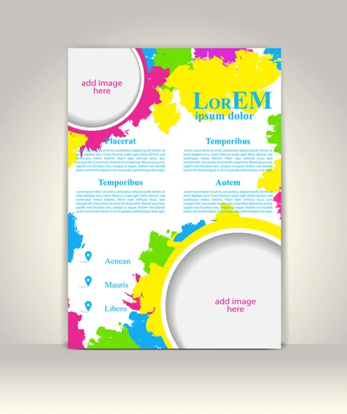 Template voor flyer, brochure of omslag van tijdschriften — Stockvector